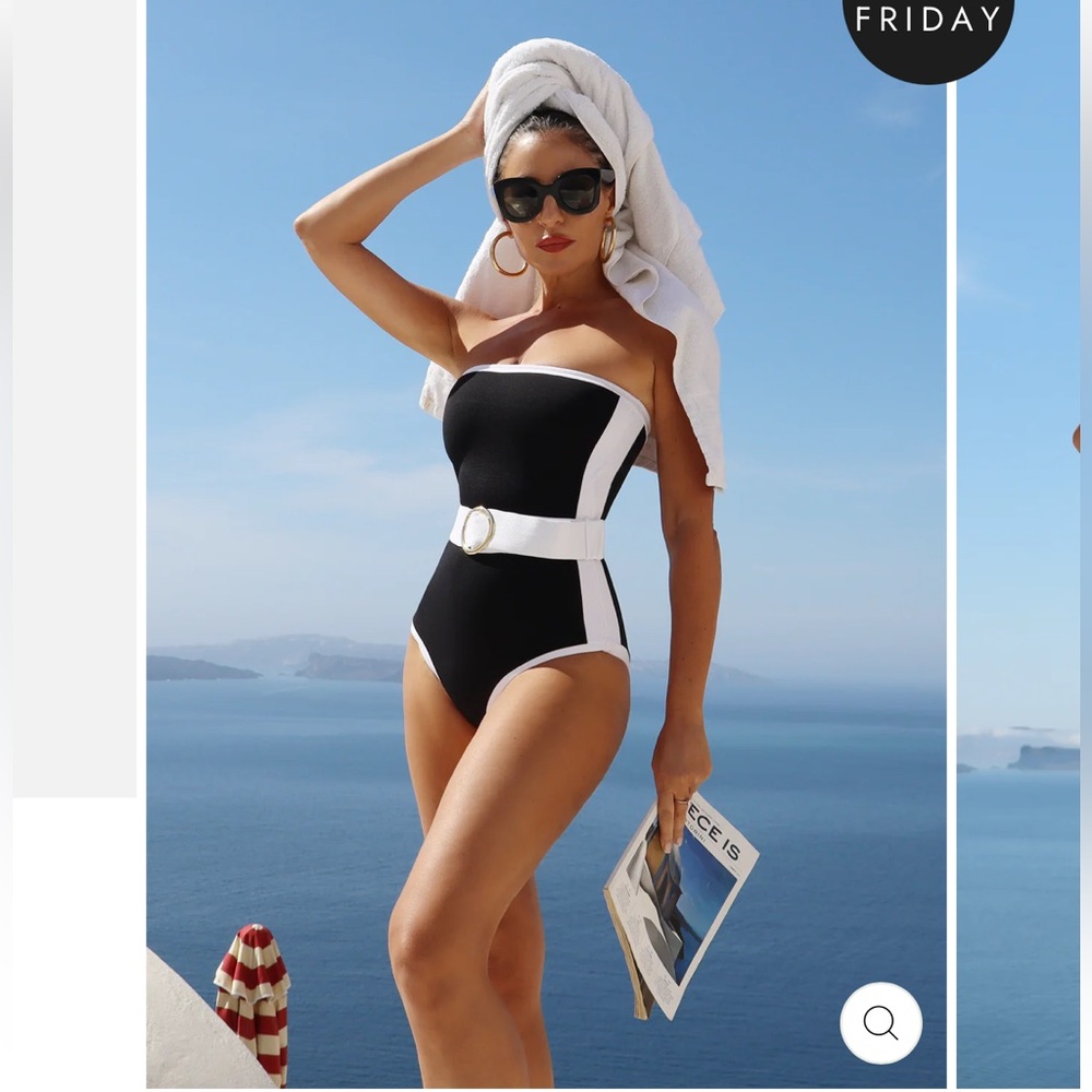 Elegant Black and White One-Piece Swimsuit

Reposhed, it didn't fit. 😏 New